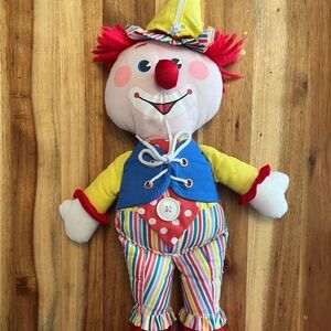 Vintage Fisher Price Buttons and Toes Clown 1983